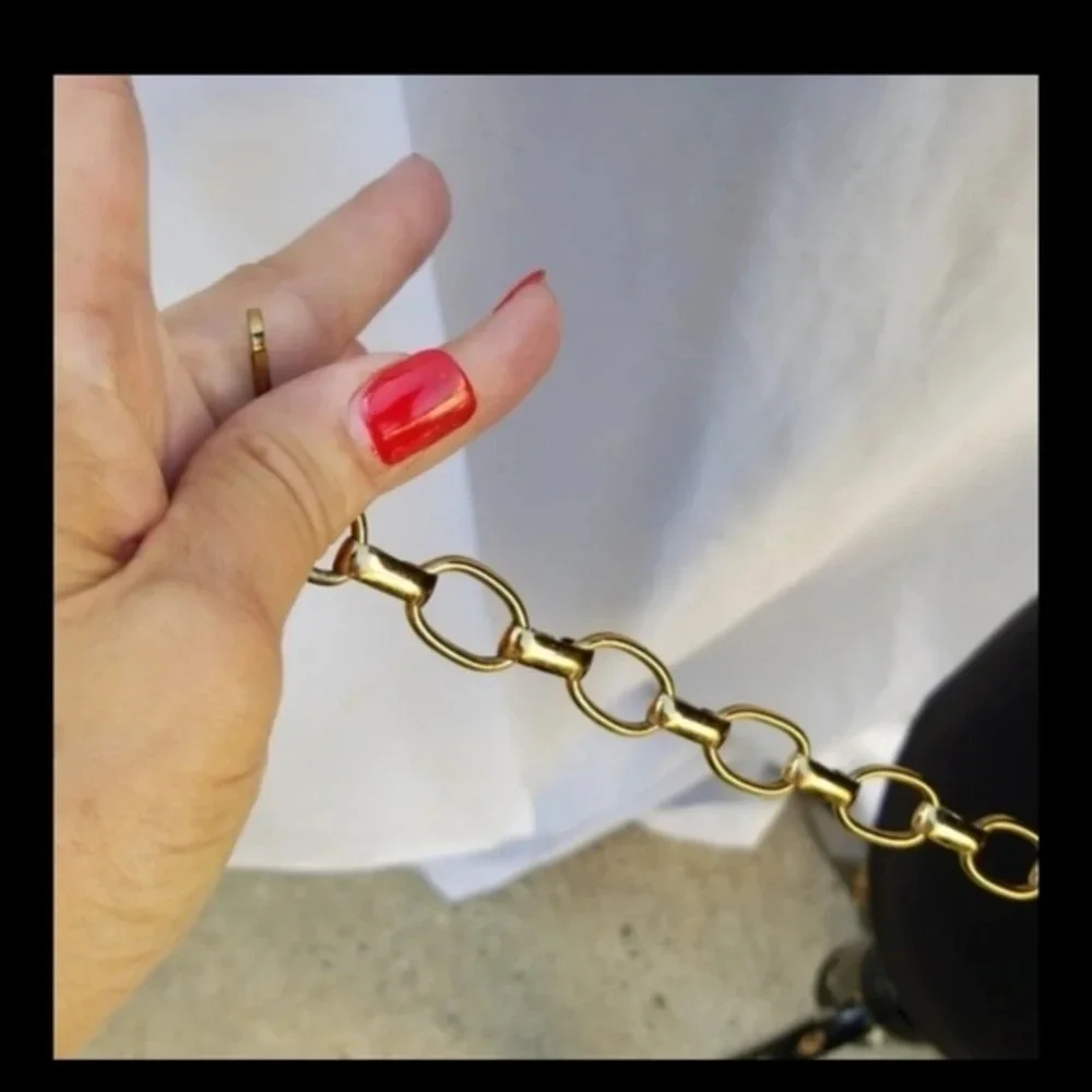 Vintage 80s Brass‎ Chain Belt M/ L